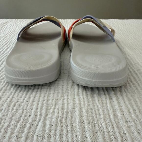 FitFlop iQushion Slides Size EU 42 US 10 Gray Cream Coral Lavender Sandal - Picture 7 of 10